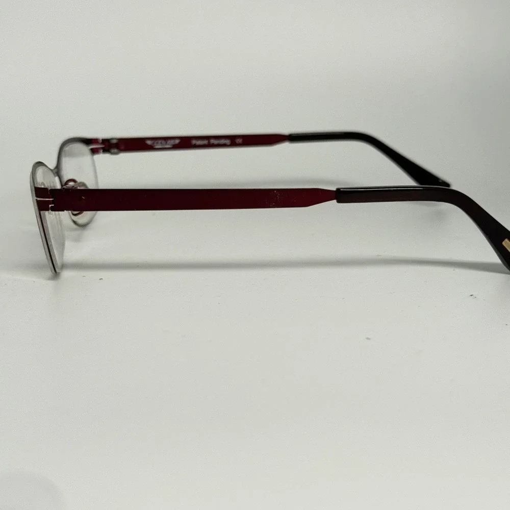 Cody Air Lana de Terzi Plum Eyeglasses Frames 53-16-140 Red Burgundy Rectangular